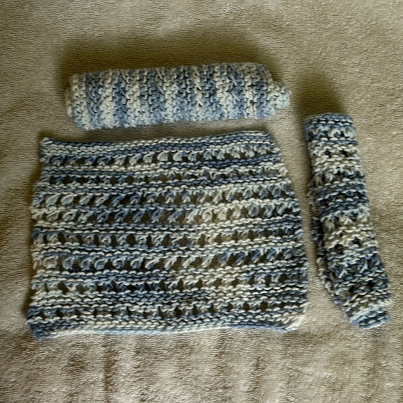Hand knit Cotton Dishcloths - Picture 2 of 3